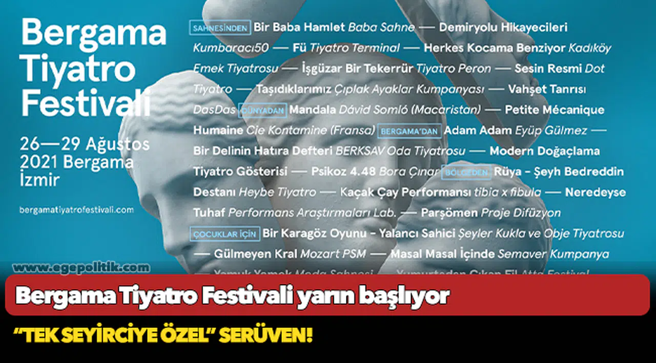 Bergama Tiyatro Festivali yarın başlıyor