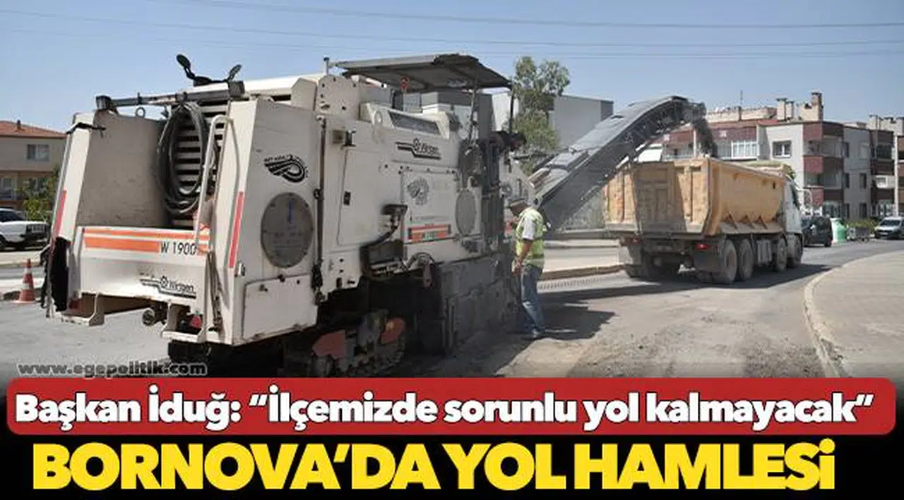 Bornova’da yol hamlesi