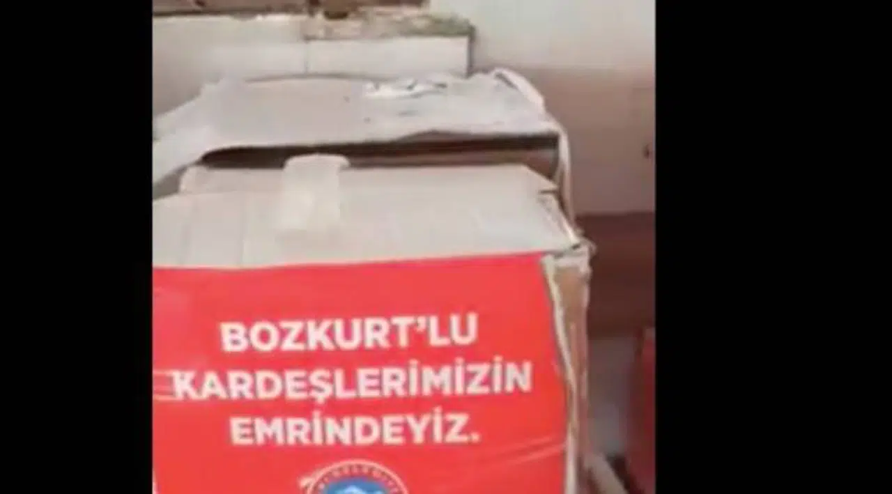 Bozkurt için toplanan yardım başka yerde dağıtılırken görüntülendi