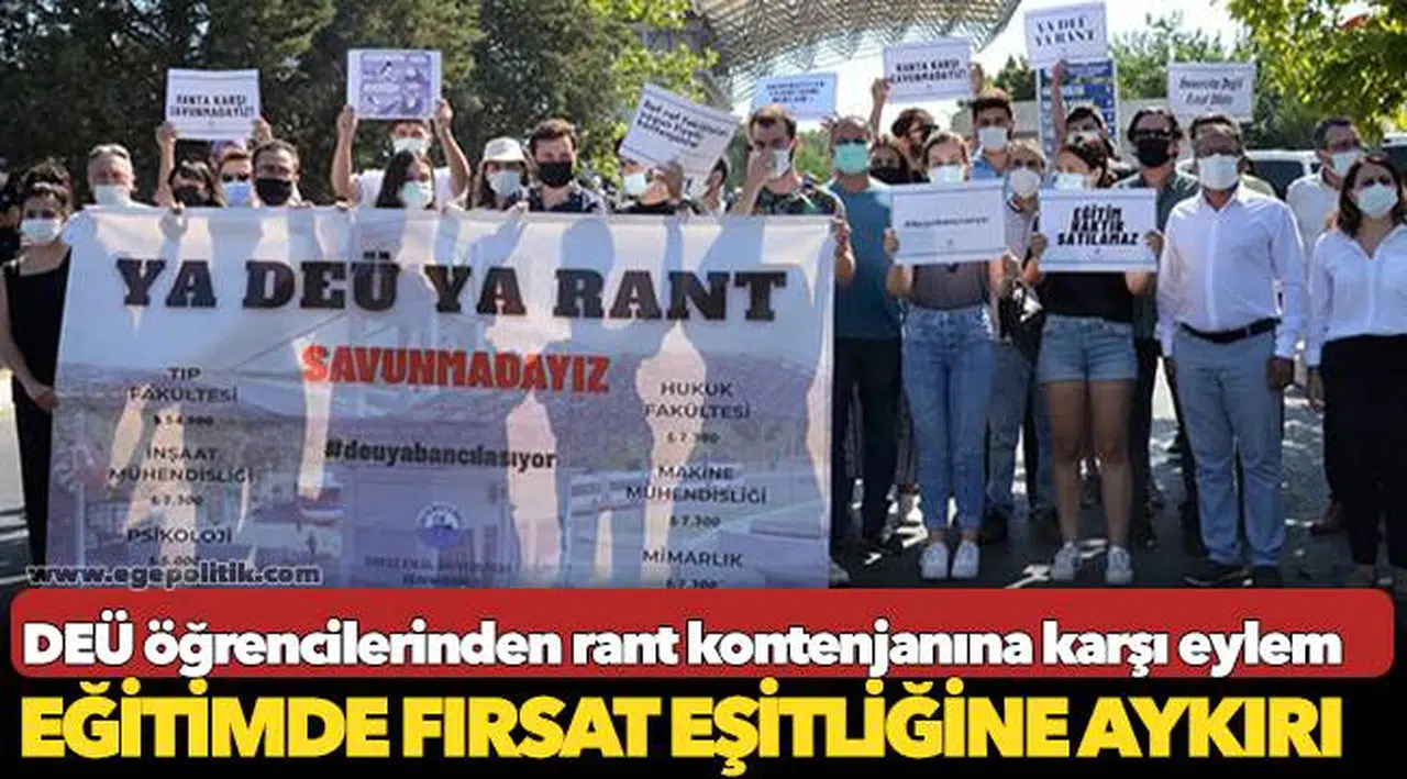 DEÜ öğrencilerinden rant kontenjanına karşı eylem