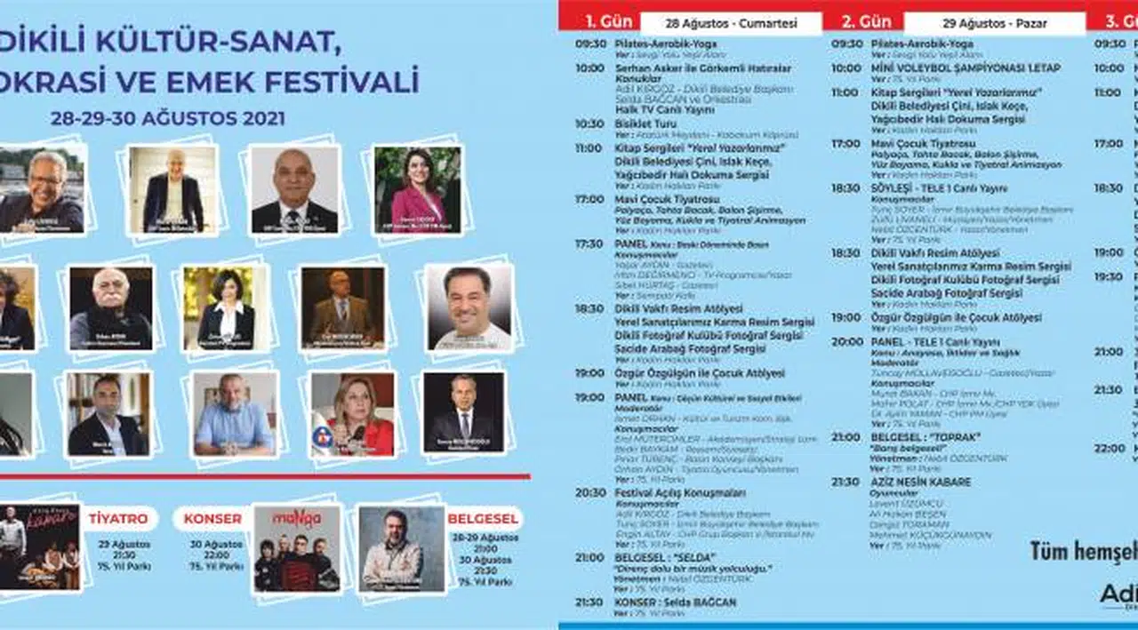 Dikili, Kültür - Sanat, Demokrasi ve Emek Festivali Başlıyor