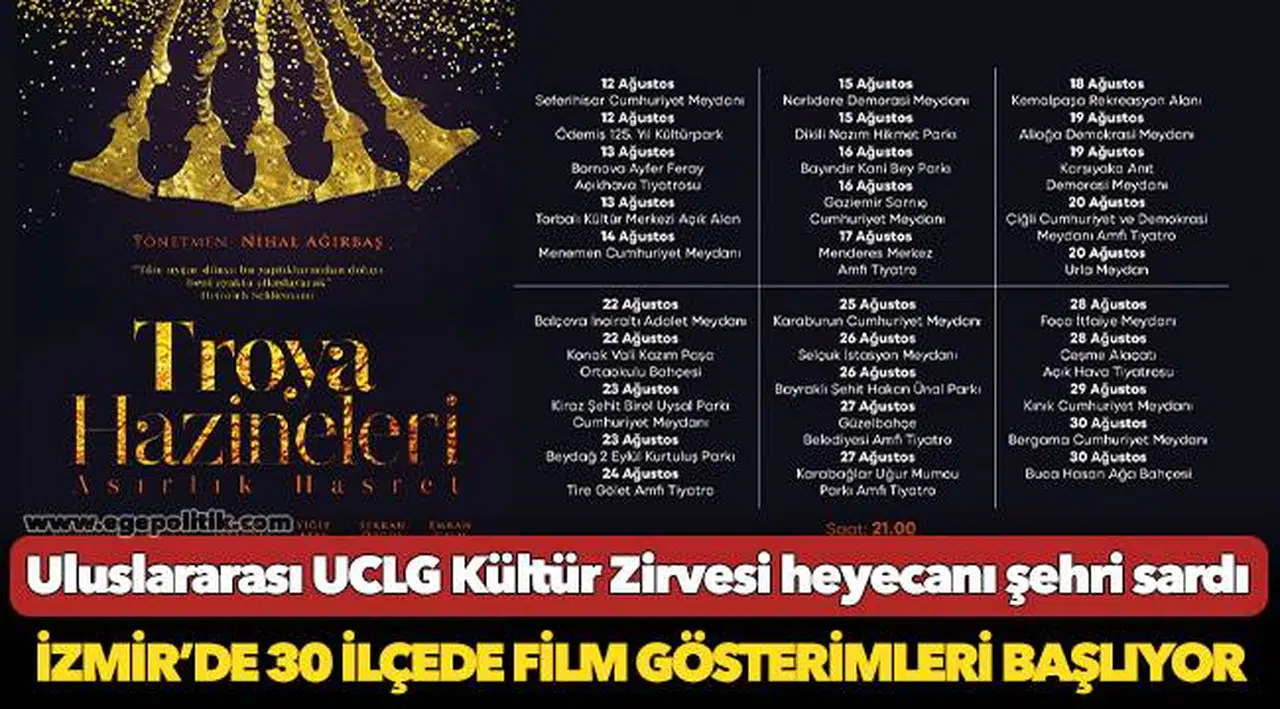 İzmir’de 30 ilçede film gösterimleri başlıyor