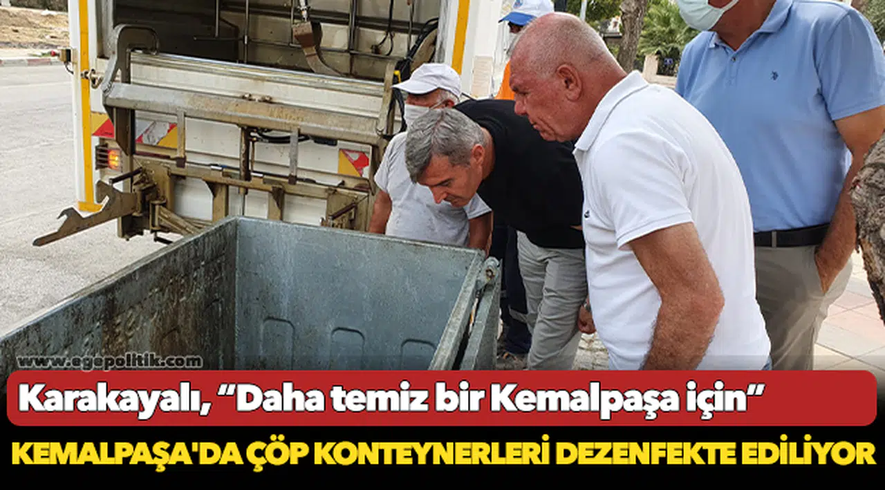 Kemalpaşa’da Çöp Konteynerleri Dezenfekte Ediliyor