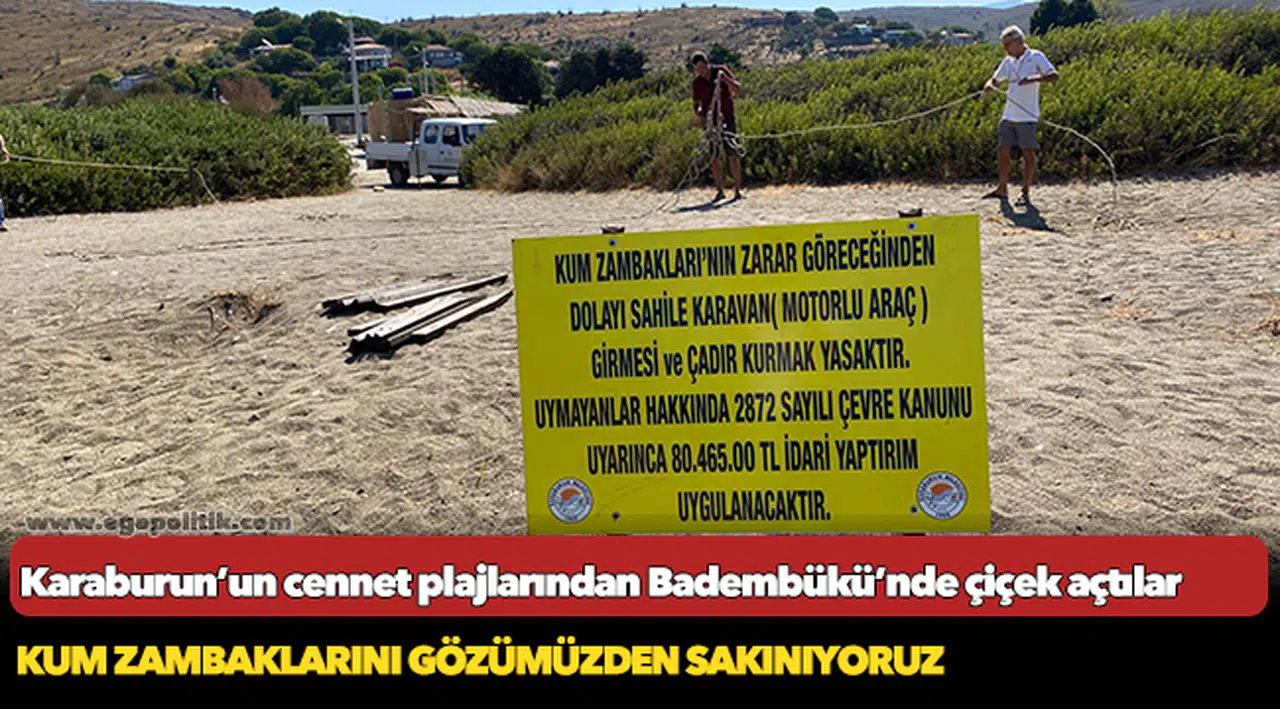 Kum zambaklarını gözümüzden sakınıyoruz