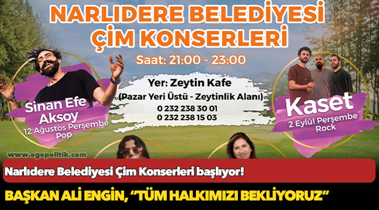 Narlıdere Belediyesi Çim Konserleri başlıyor!