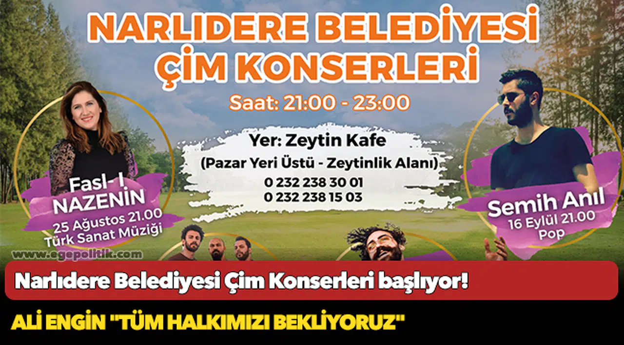 Narlıdere Belediyesi Çim Konserleri başlıyor!