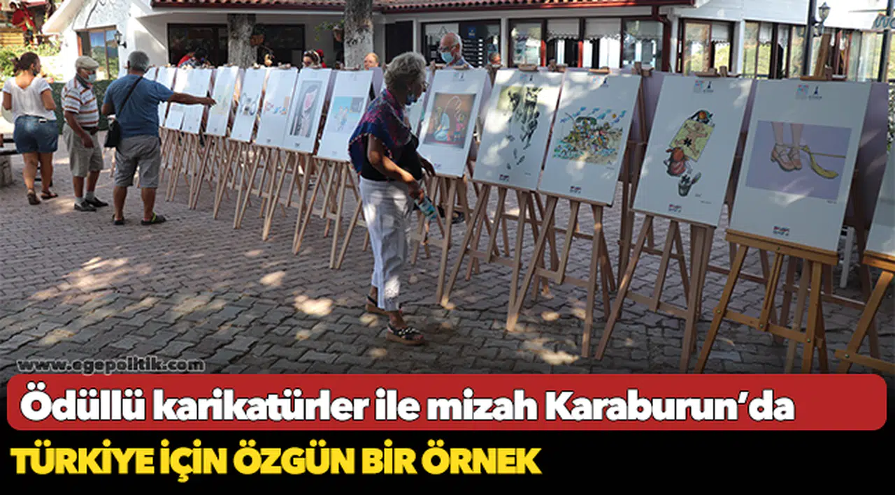 Ödüllü karikatürler ile mizah Karaburun’da