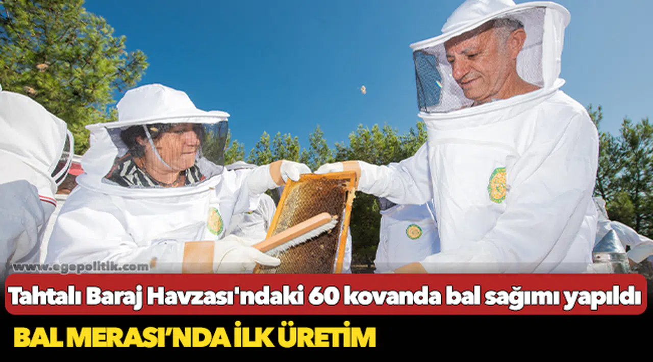 Tahtalı Baraj Havzası'ndaki 60 kovanda bal sağımı yapıldı