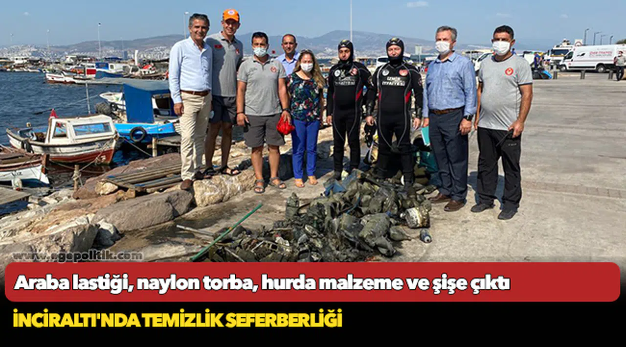 Araba lastiği, naylon torba, hurda malzeme ve şişe çıktı
