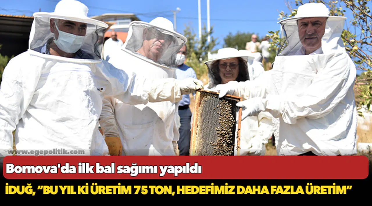 Bornova'da ilk bal sağımı yapıldı