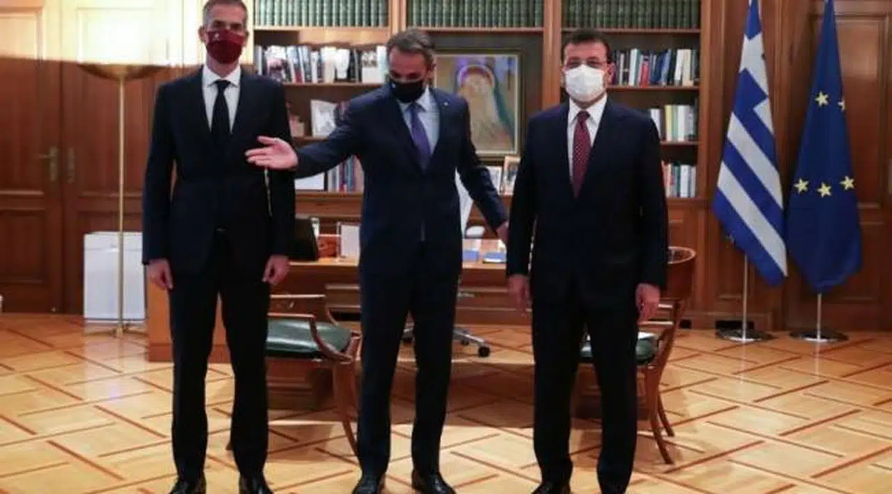 İmamoğlu, Atina'da Yunanistan Başbakanı ile görüştü