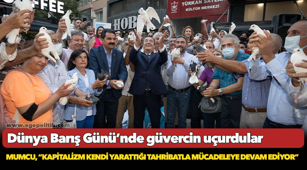 KONAK KENT KONSEYİ'NDEN  1 EYLÜL DÜNYA BARIŞ GÜNÜ'NDE GÖKYÜZÜNE BARIŞ GÜVERCİNLERİ