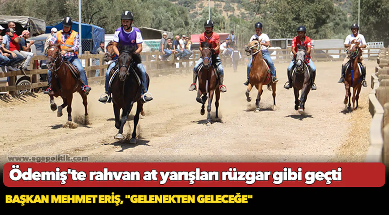Ödemiş'te rahvan at yarışları rüzgar gibi geçti
