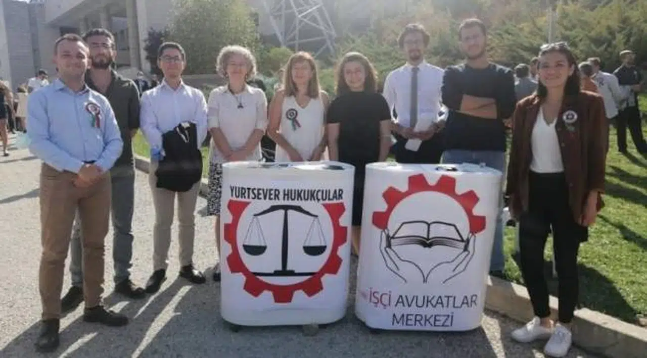 Yurtsever Hukukçular ve İşçi Avukatlar Merkezi baronun genel kurulunda söz aldı