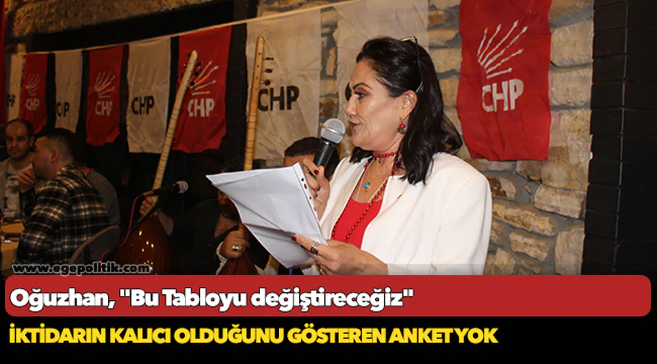 Aliağa CHP İlçe Başkanı Oğuzhan, "Bu Tabloyu değiştireceğiz"