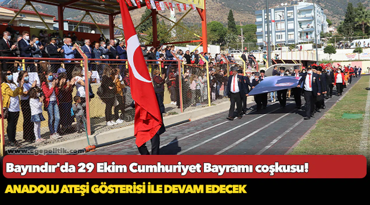 Bayındır'da 29 Ekim Cumhuriyet Bayramı Büyük Bir Coşkuyla Kutlandı