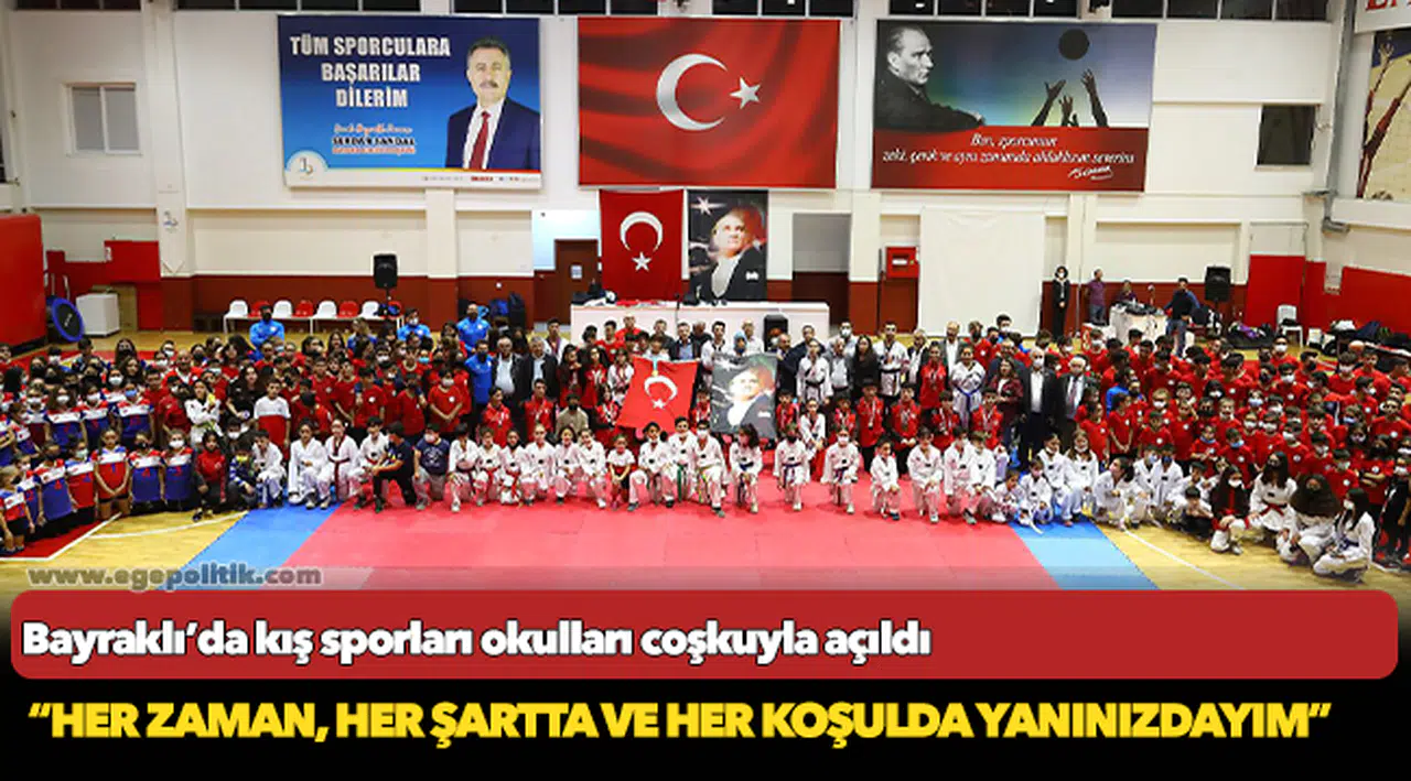 Bayraklı’da kış sporları okulları coşkuyla açıldı