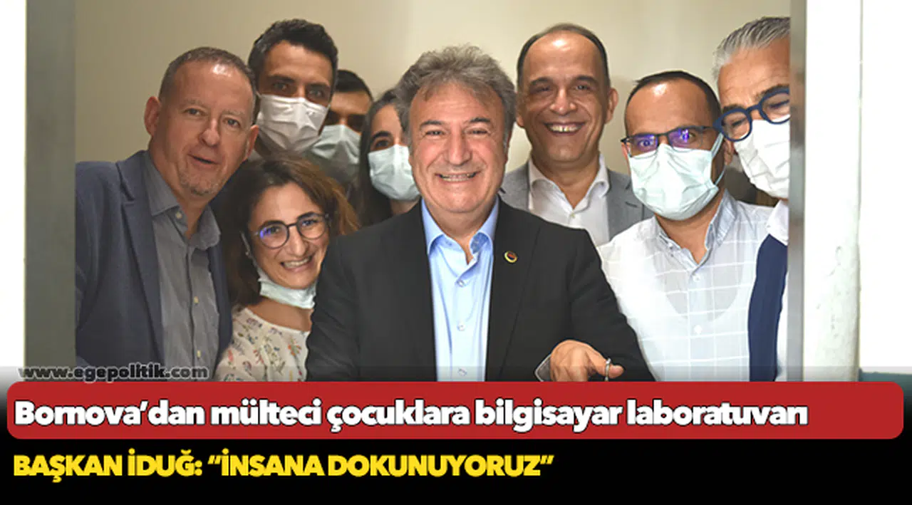 Bornova’dan mülteci çocuklara  bilgisayar laboratuvarı
