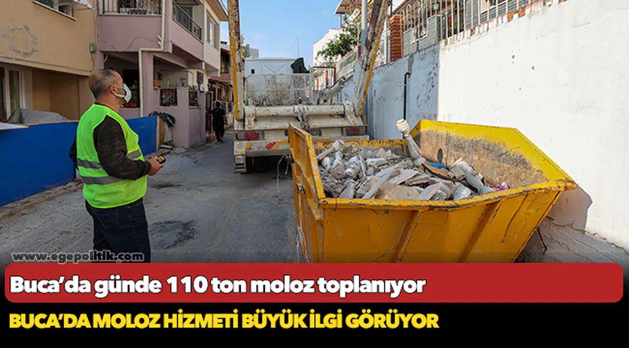 Buca’da günde 110 ton moloz toplanıyor