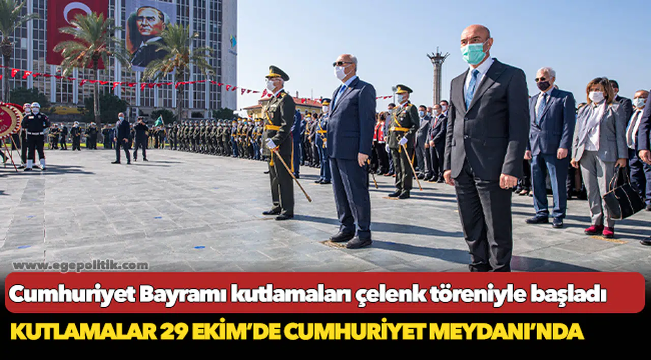 Cumhuriyet Bayramı kutlamaları çelenk töreniyle başladı