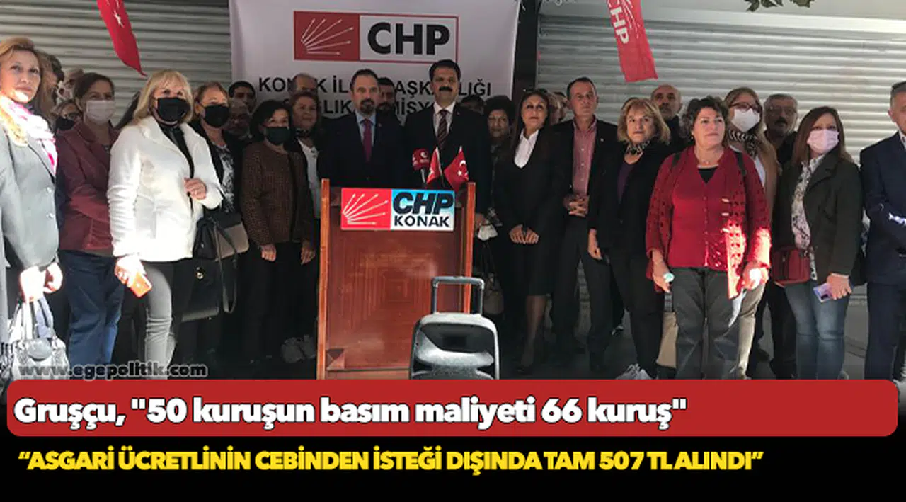 Gruşçu, "50 kuruşun basım maliyeti 66 kuruş"