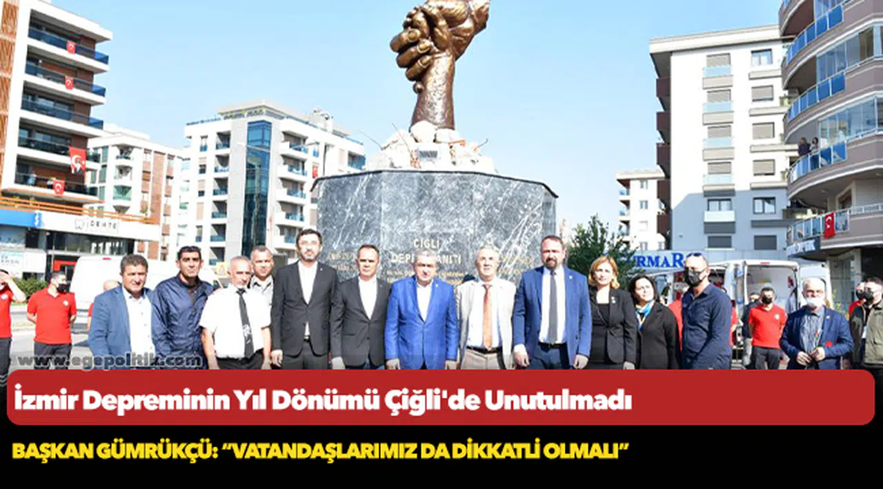 İzmir Depreminin Yıl Dönümü Çiğli'de Unutulmadı