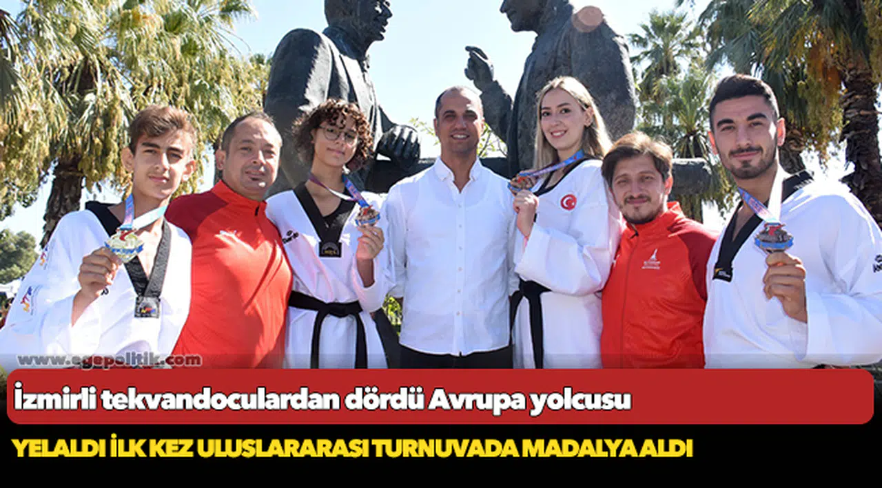 İzmirli tekvandoculardan dördü Avrupa yolcusu