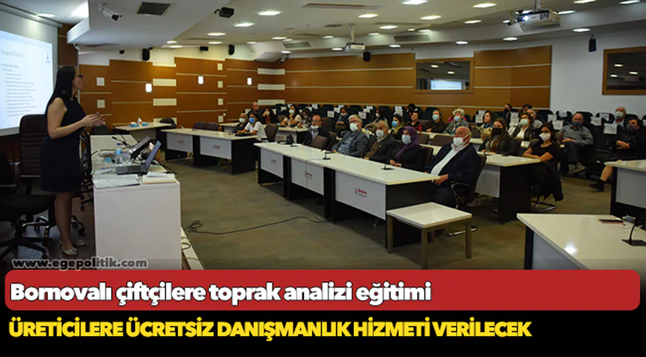 Bornovalı çiftçilere toprak analizi eğitimi