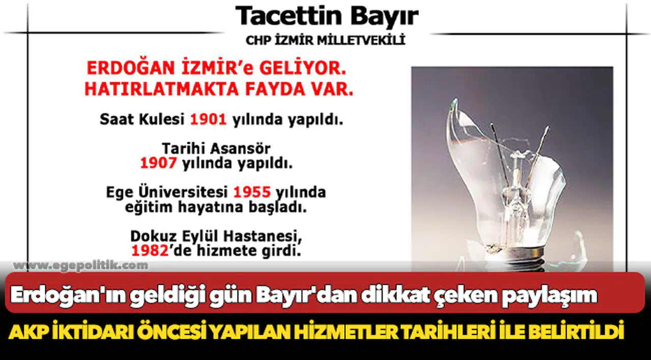 Erdoğan'ın geldiği gün Bayır'dan dikkat çeken paylaşım
