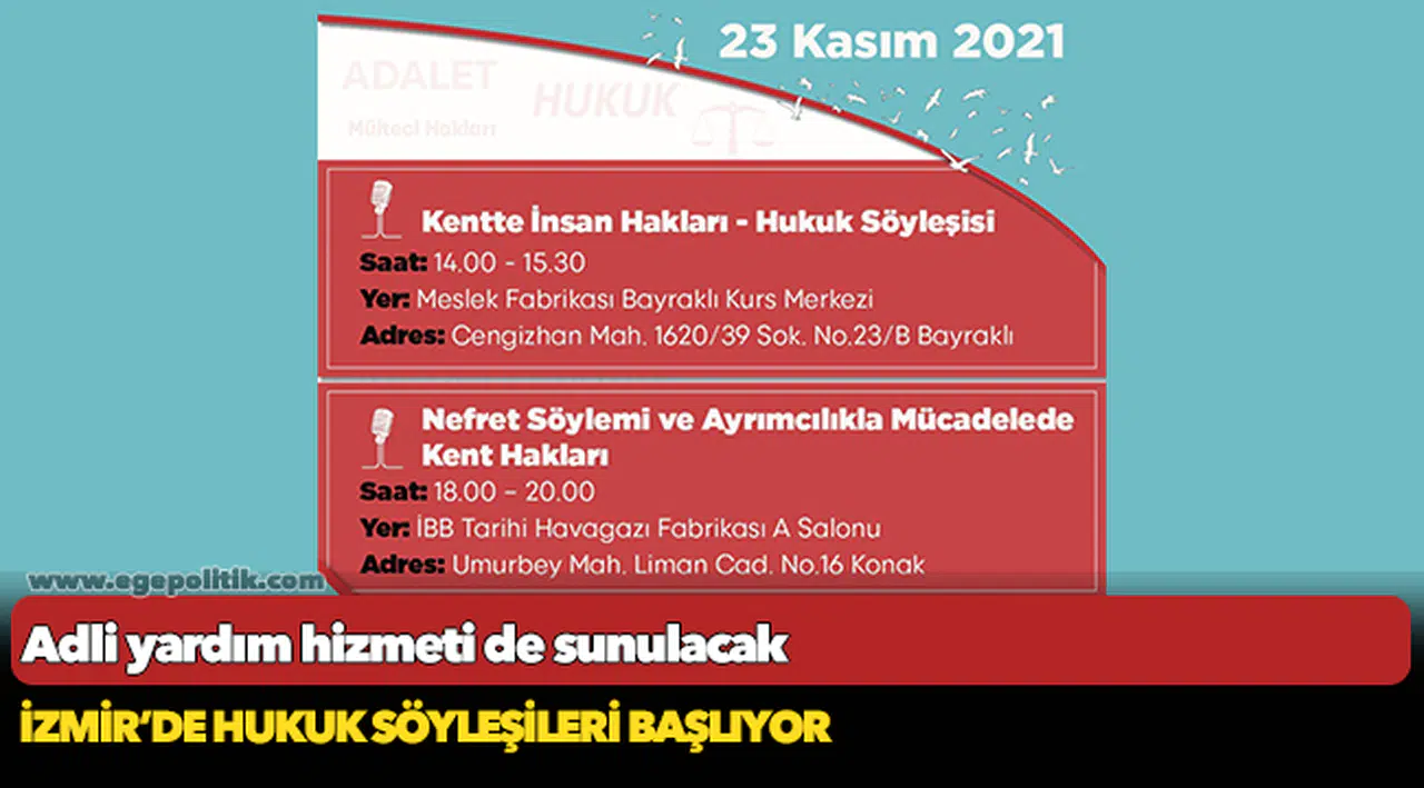 İzmir’de hukuk söyleşileri başlıyor