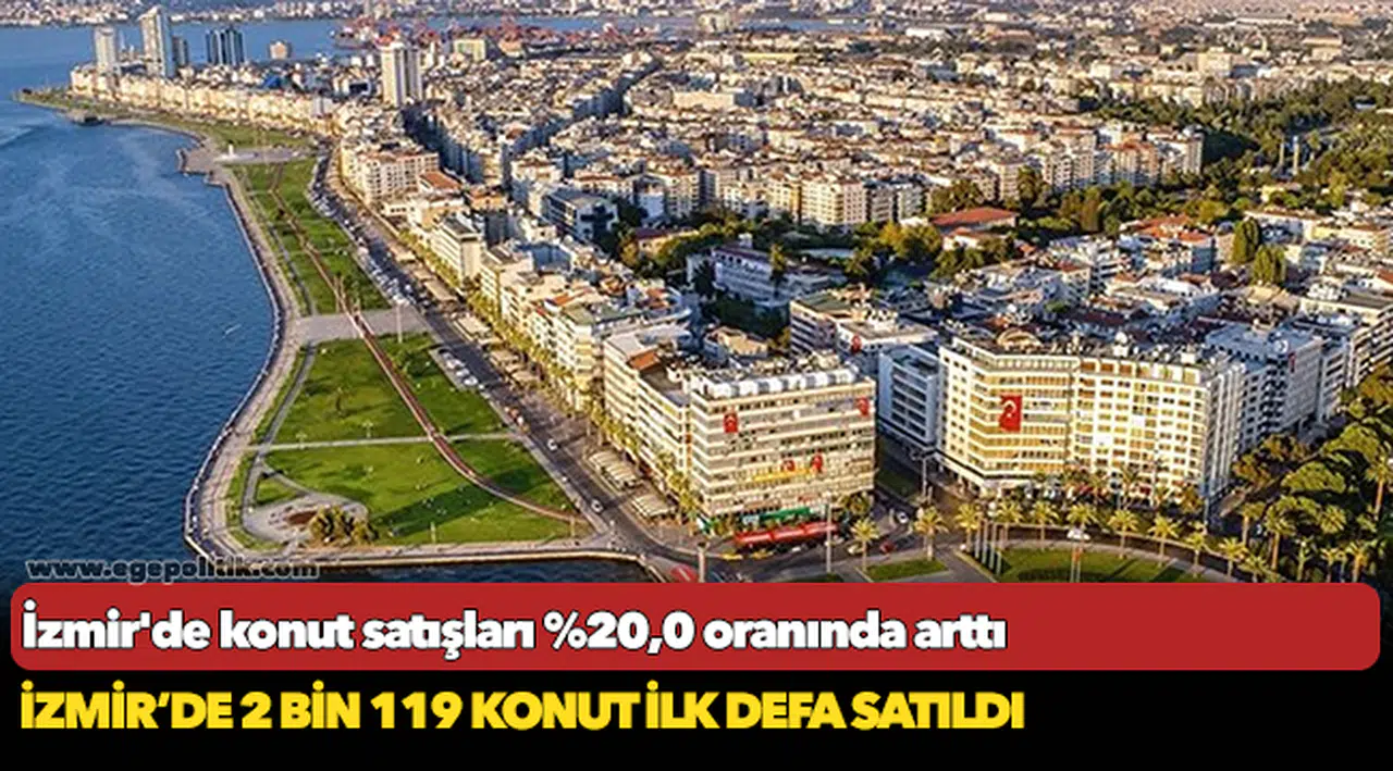 İzmir'de konut satışları %20,0 oranında arttı