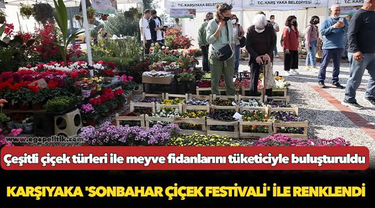 Karşıyaka 'Sonbahar Çiçek Festivali' ile renklendi