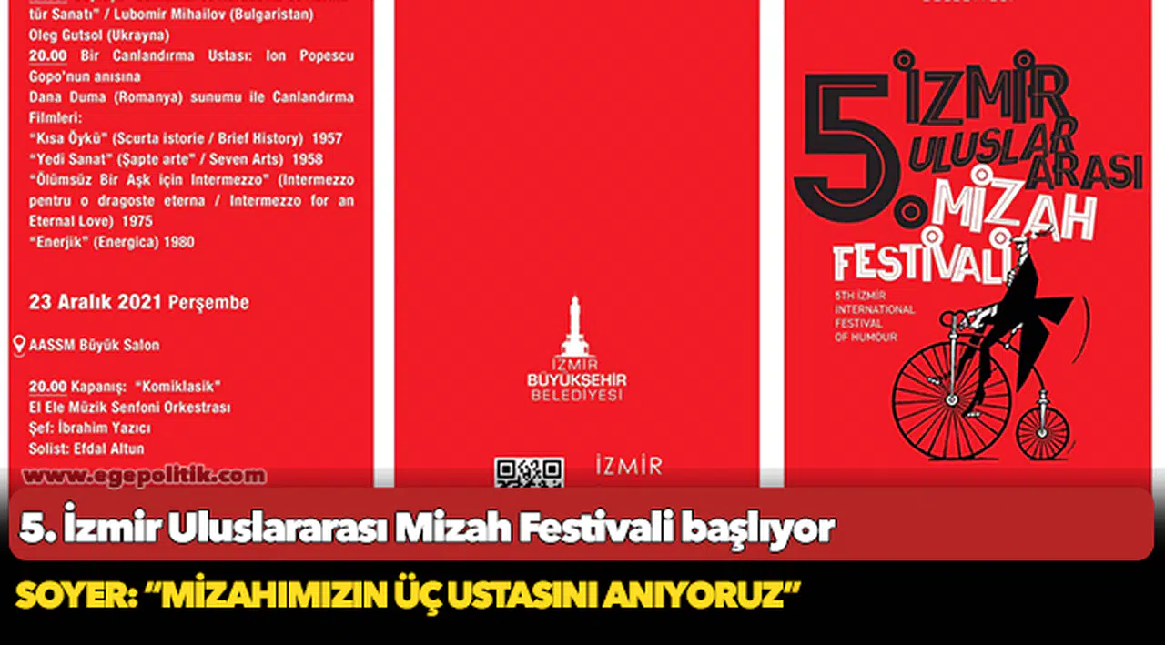 5. İzmir Uluslararası Mizah Festivali başlıyor