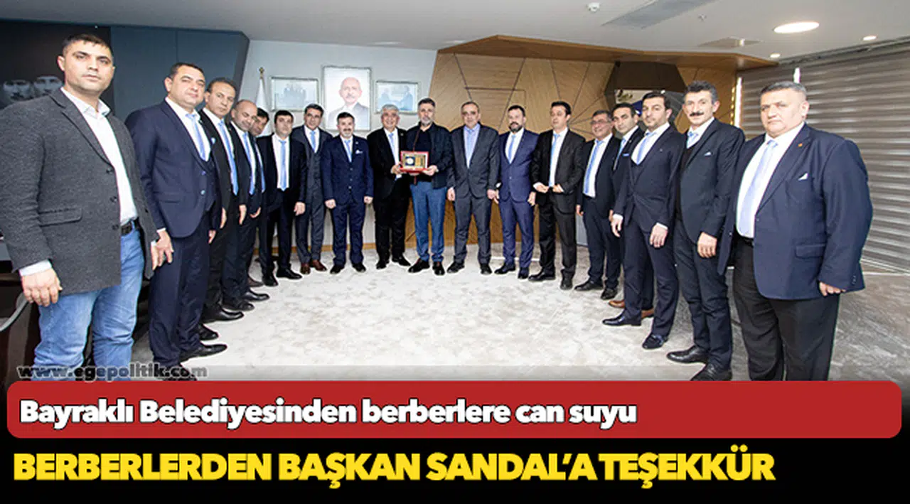 Bayraklı Belediyesinden berberlere can suyu