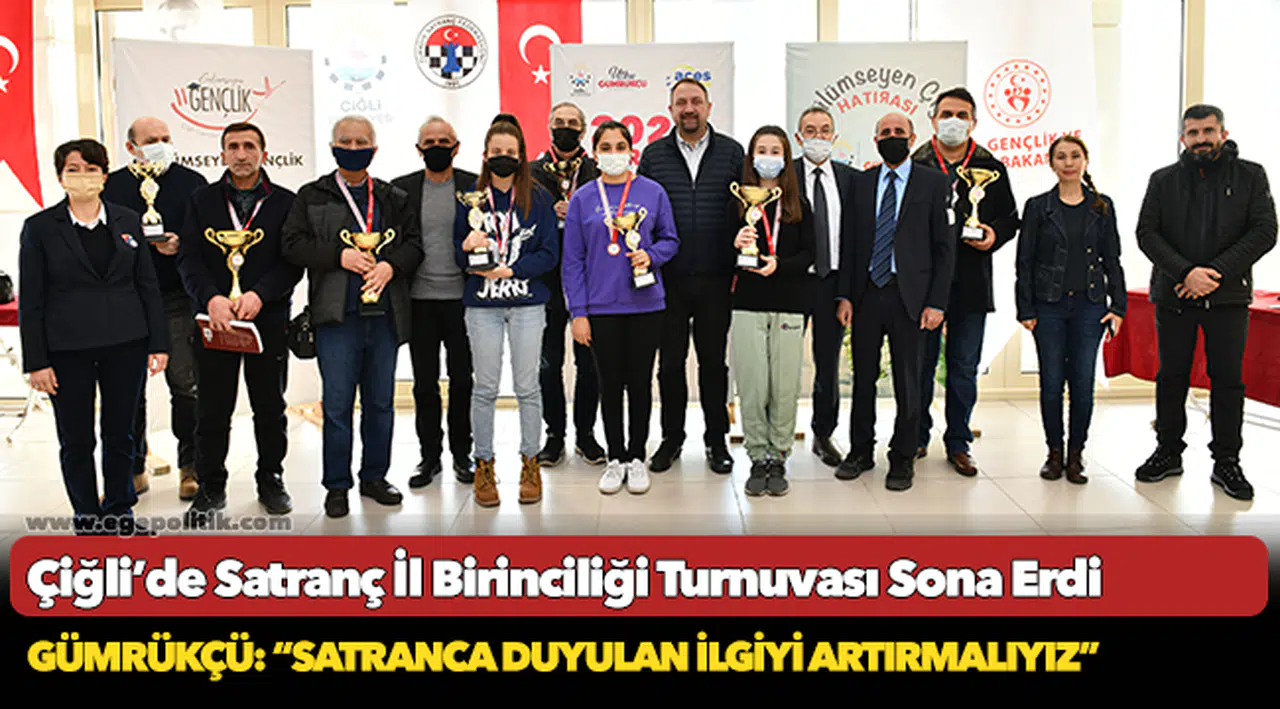 Çiğli’de Satranç İl Birinciliği Turnuvası Sona Erdi