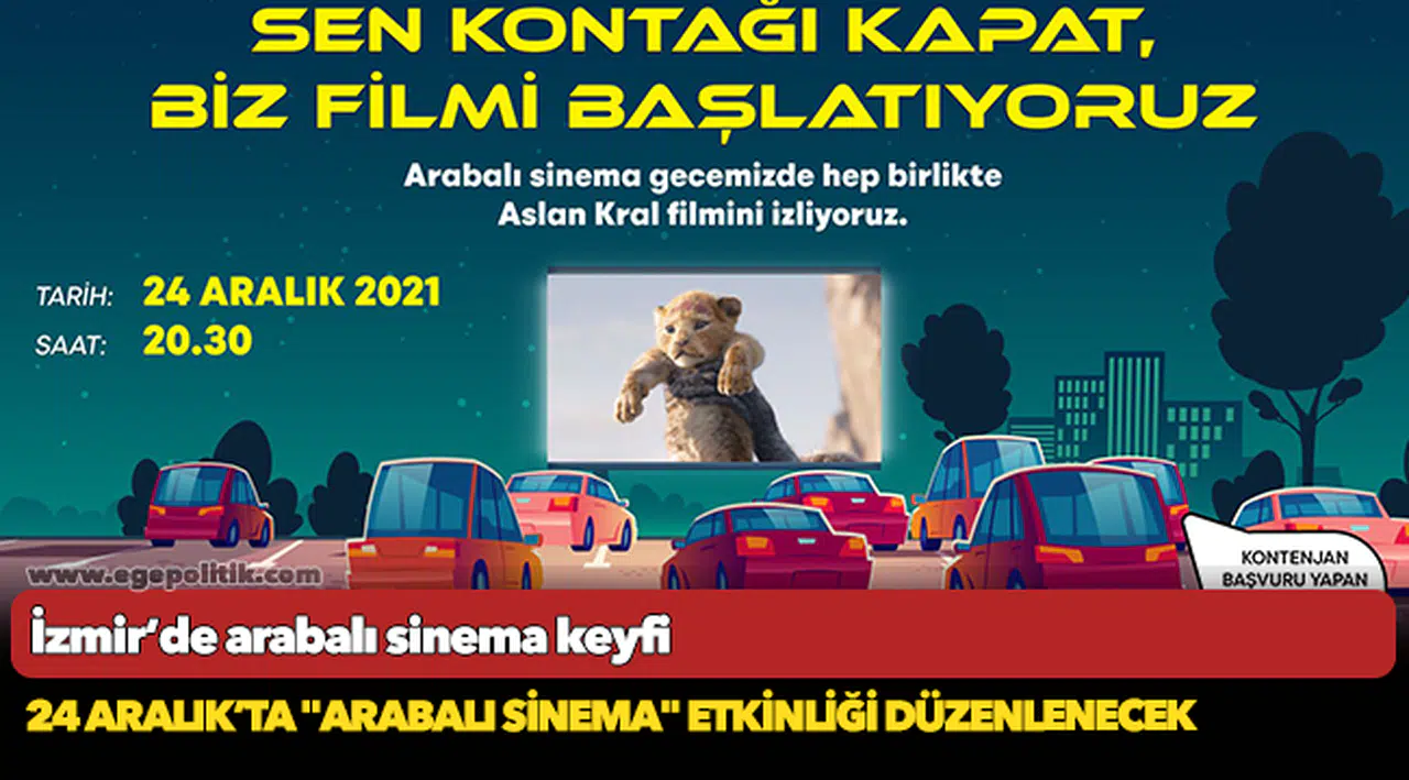 İzmir’de arabalı sinema keyfi