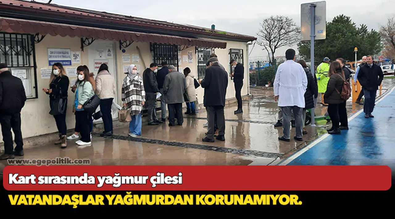 Kart sırasında yağmur çilesi