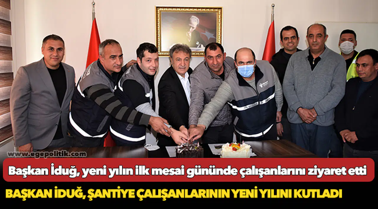 Başkan İduğ, yeni yılın ilk mesai gününde çalışanlarını ziyaret etti
