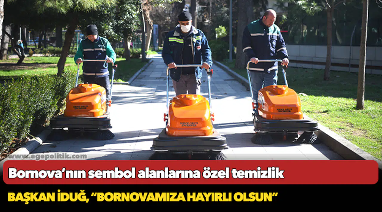 Bornova’nın sembol alanlarına özel temizlik