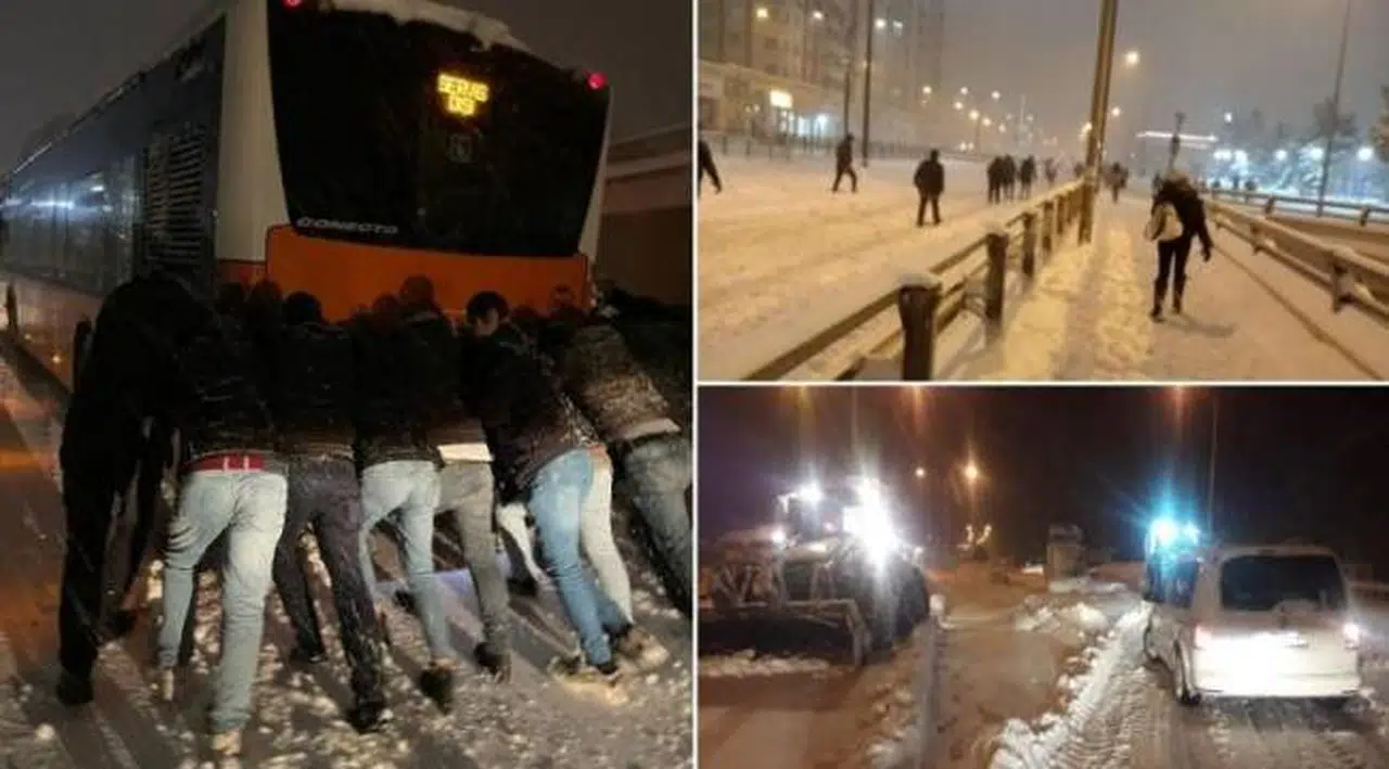 Gaziantep'te kar etkili oluyor: Yurttaşlar önlem alınmamasına tepki gösterdi