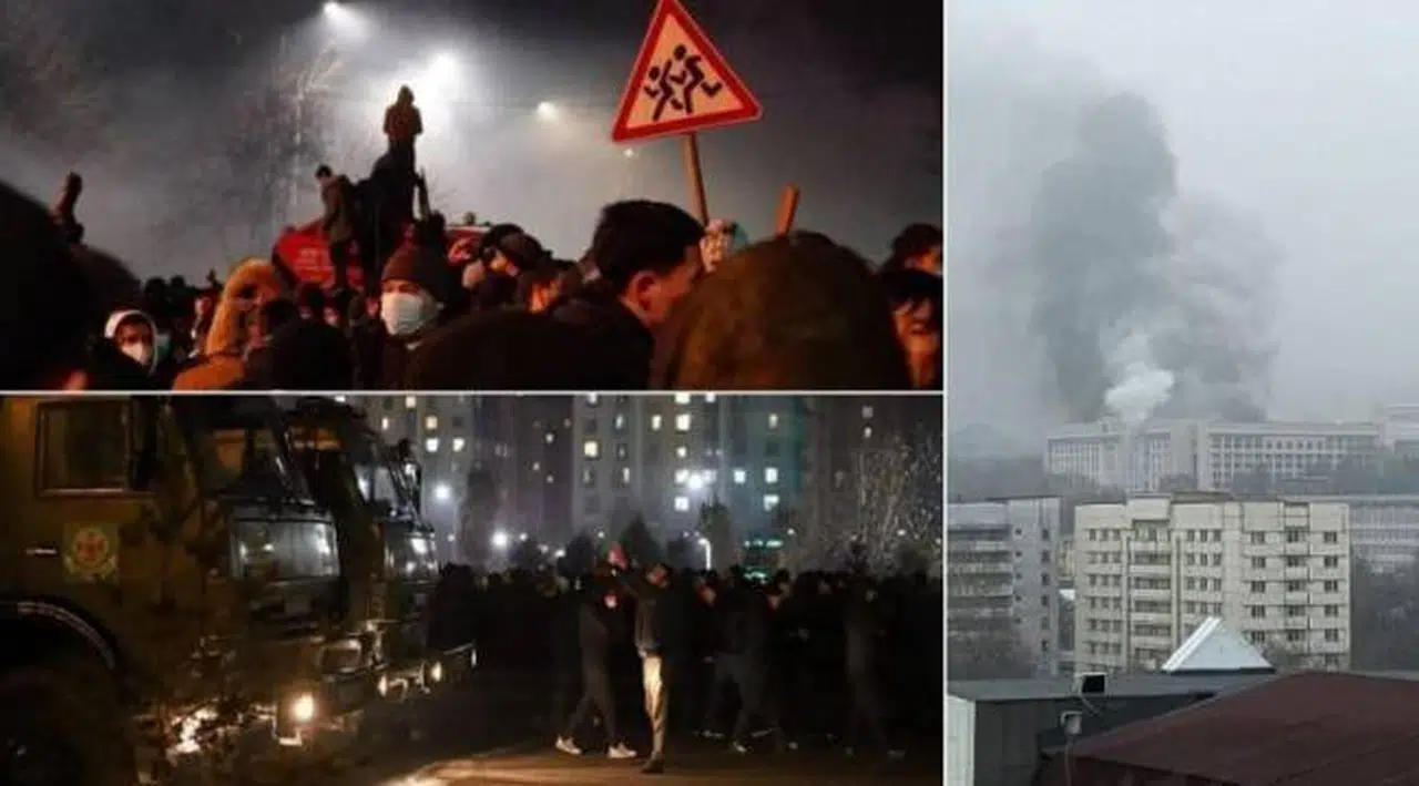 Kazakistan'da zamlara karşı eylemler sürüyor: Cumhurbaşkanlığı konutu ateşe verildi