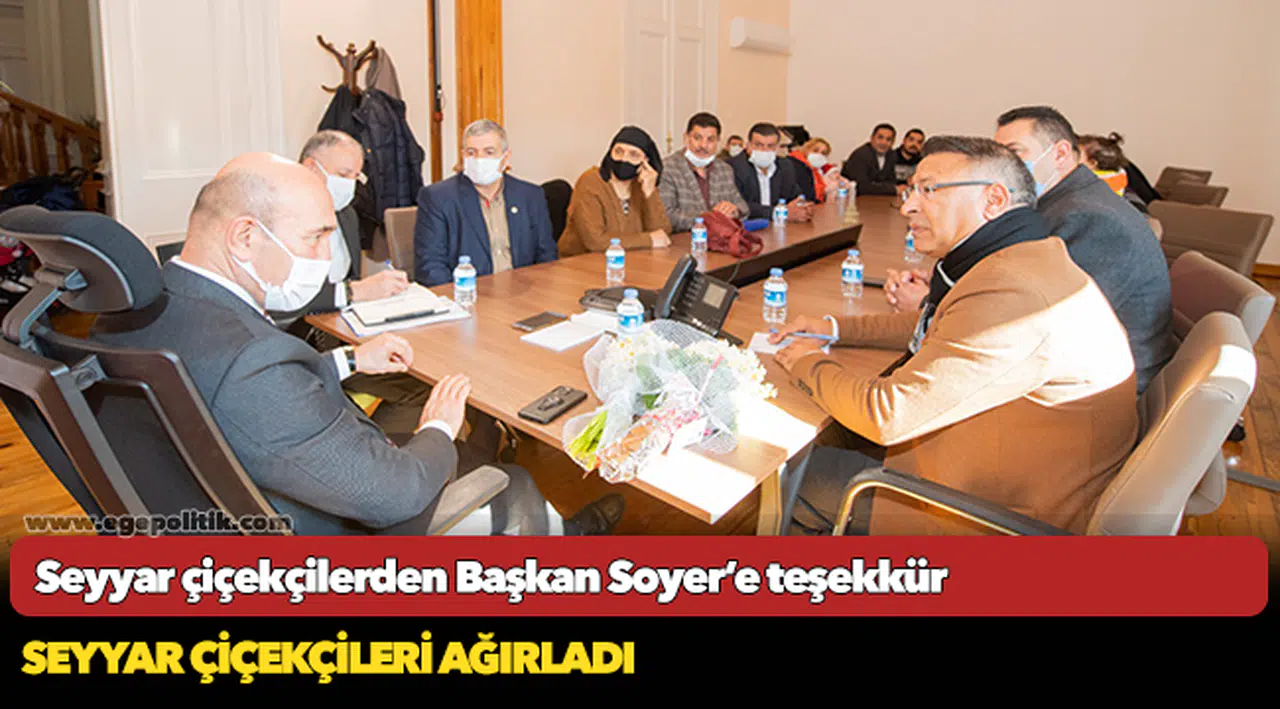 Seyyar çiçekçilerden Başkan Soyer’e teşekkür