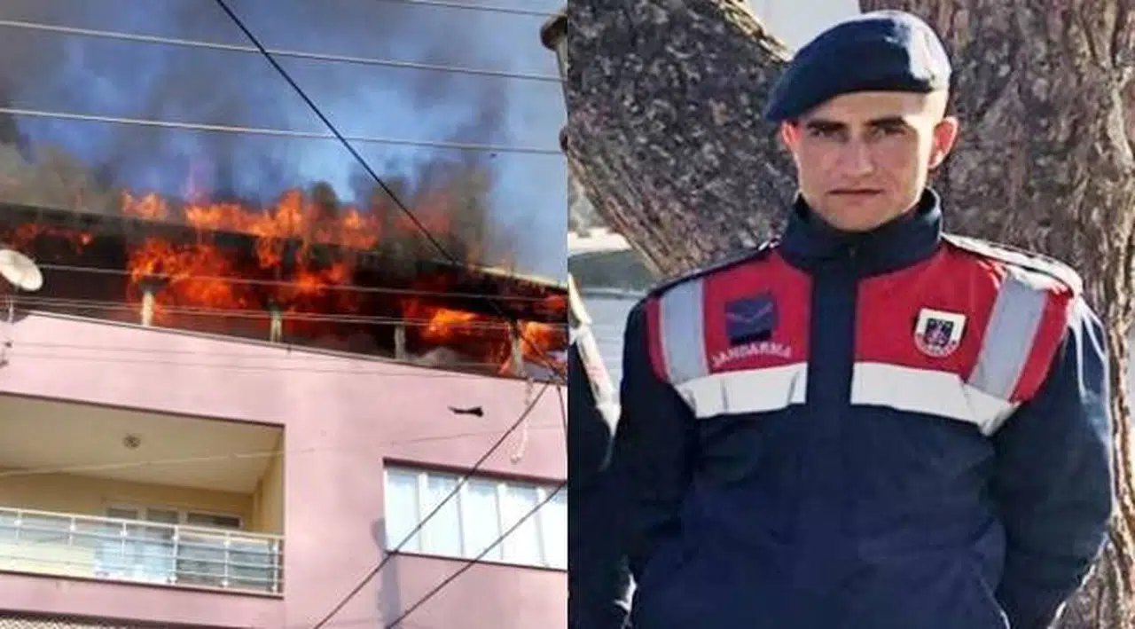 Uzman çavuş evinde çıkan yangında hayatını kaybetti