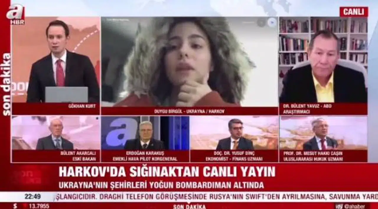 A Haber'de ilginç anlar... Tahliye için yardım isteyen kız apar topar yayından alındı