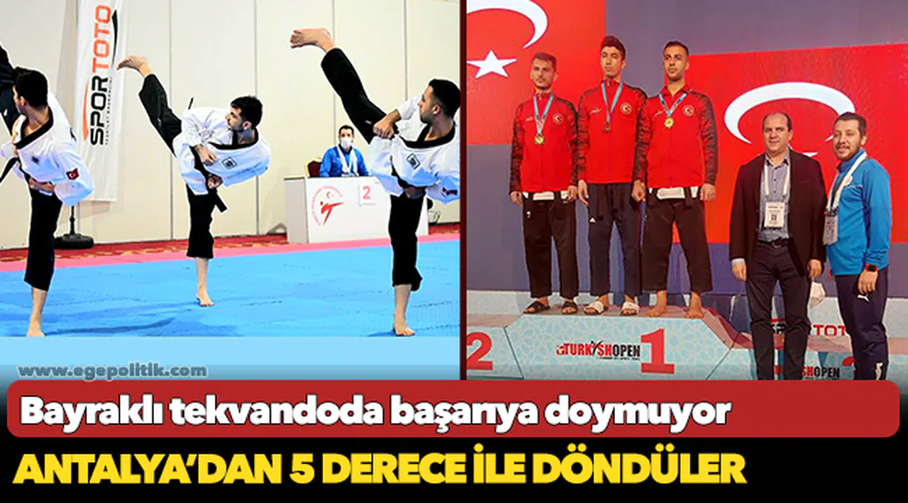 Bayraklı tekvandoda başarıya doymuyor