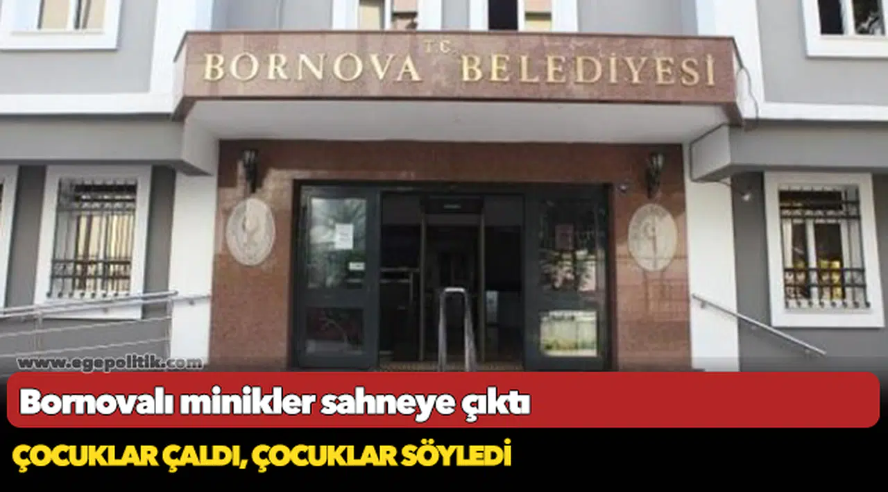 Bornovalı minikler sahneye çıktı