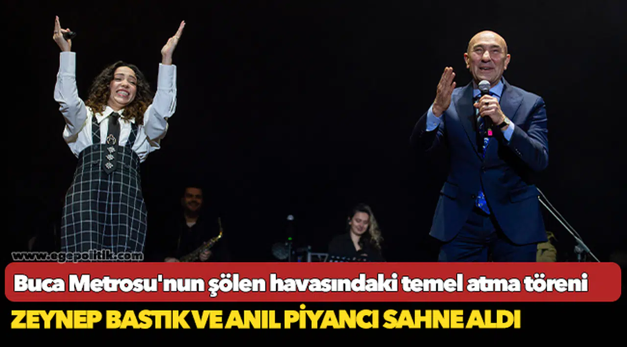 Buca Metrosu'nun şölen havasındaki temel atma töreni