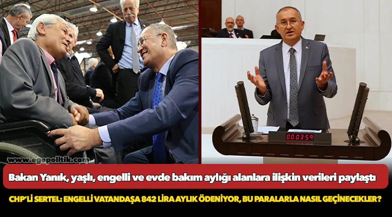 CHP’li Sertel: Engelli vatandaşa 842 lira aylık ödeniyor, bu paralarla nasıl geçinecekler?