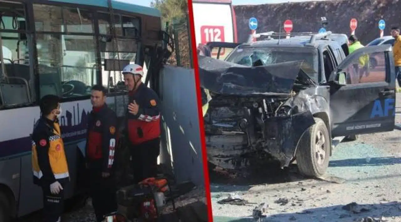 Halk otobüsü AFAD aracı ile çarpıştı: 1 ölü, 3 yaralı