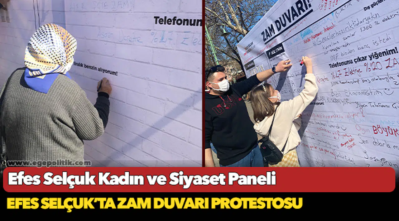 Selçuk’ta Zam Duvarı Protestosu